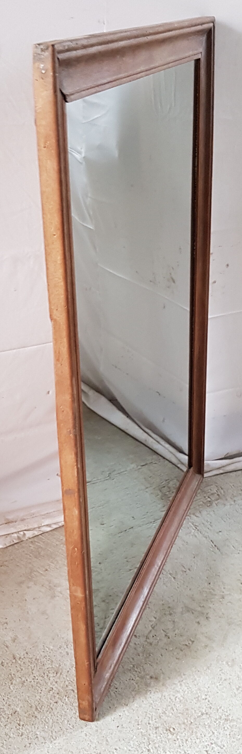 Old mirror with teak frame - 116x91cm