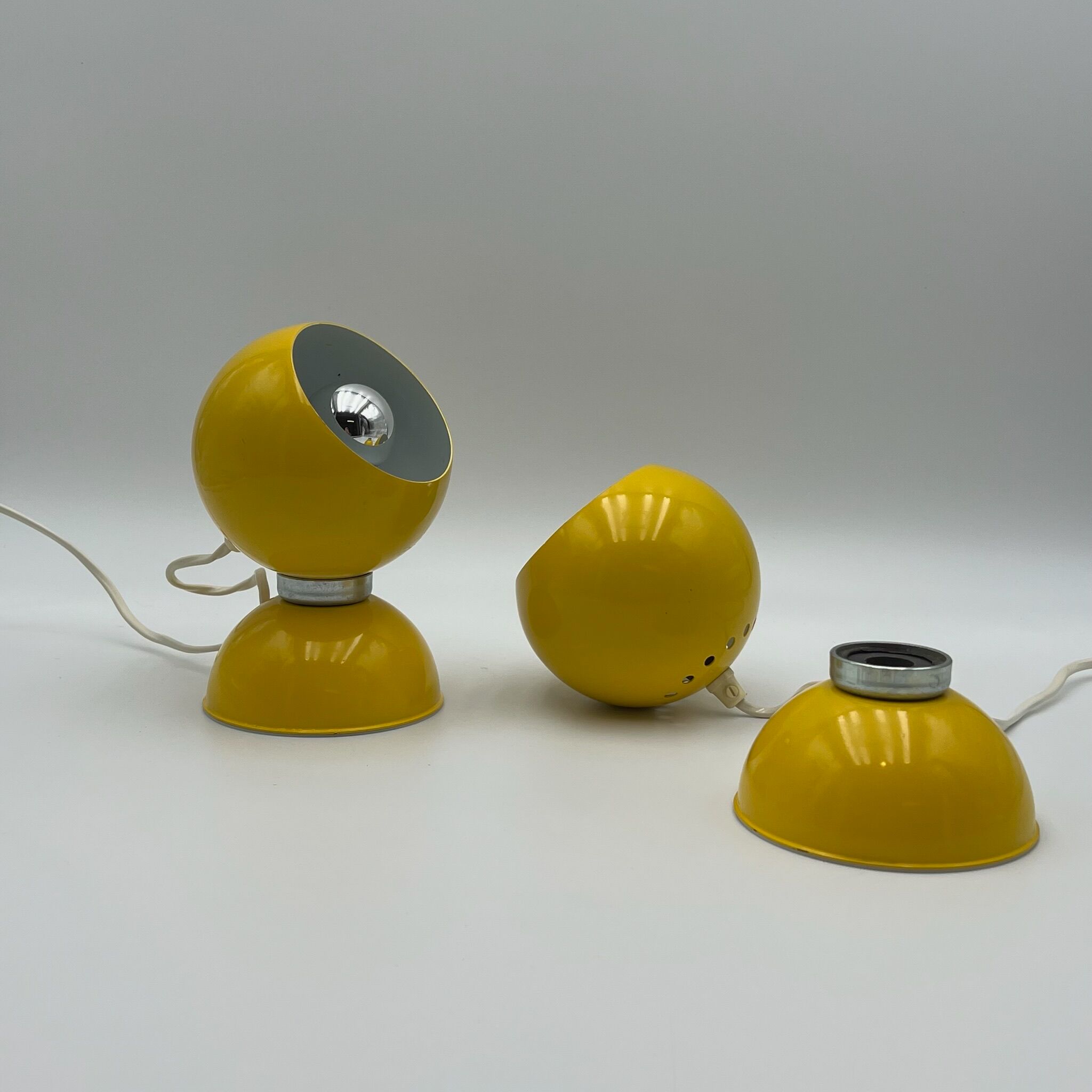 Set of 2 Eyeball Lamp - Reggiani - 60s lamps - space age desk lamp