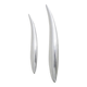 Pair of designer wall sconces in aluminium in the style of Lucien Gau.