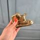 Vintage shoe in gilded brass – Fancy trinket dish or small ashtray