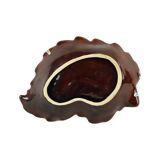 Vintage Fruit Bowl in the Shape of a Leaf Vallauris France