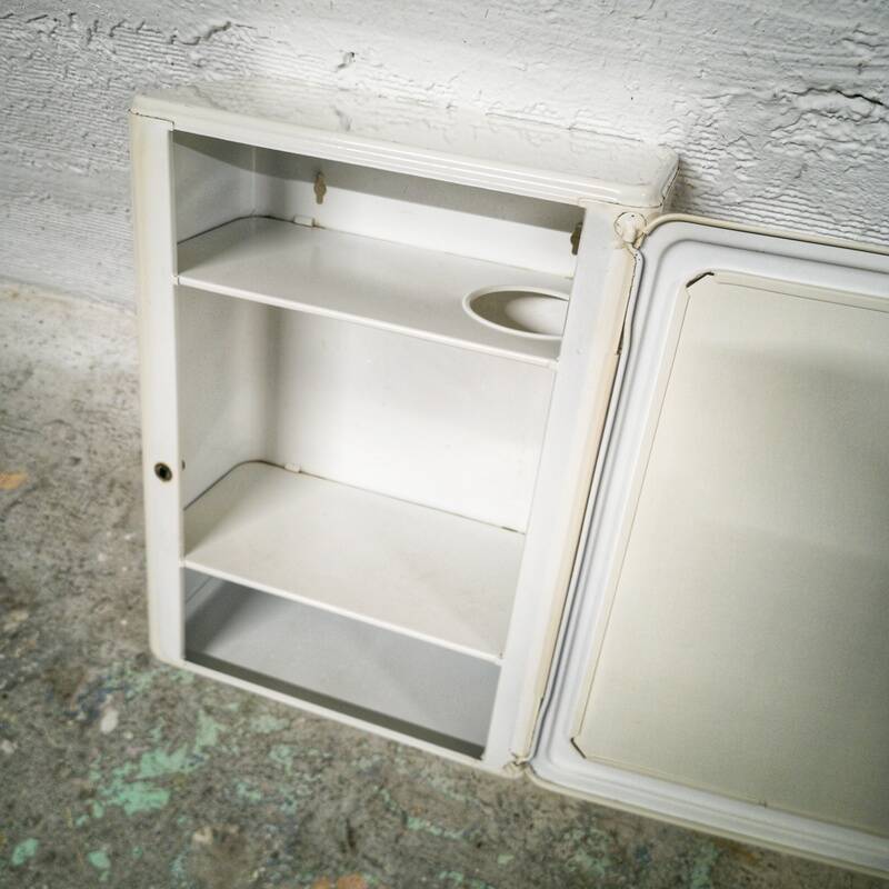 Metal bathroom cabinet