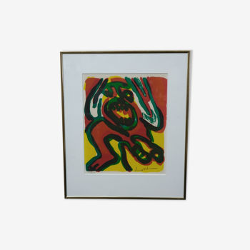 Bengt Lindström (1925-2008), Lithographie abstraite signée à la main, années 1970