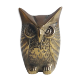 Chiseled brass owl