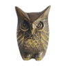 Chiseled brass owl