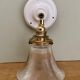 Vintage tulip wall lamp in holophane glass