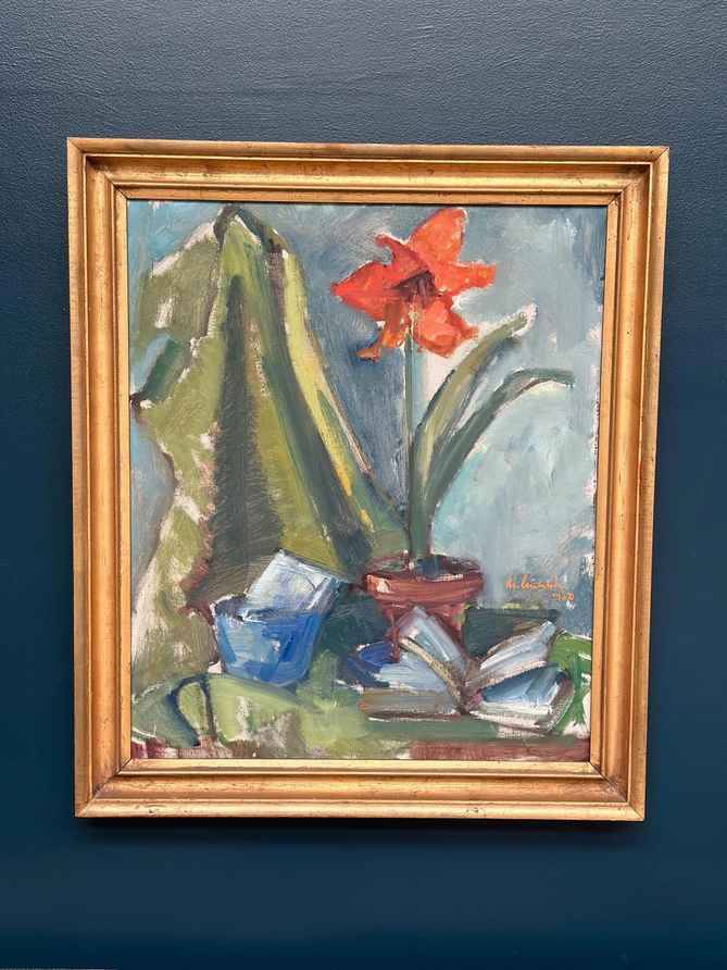 Original Swedish Oil On Canvas – “Still Life” By Martin Lindström