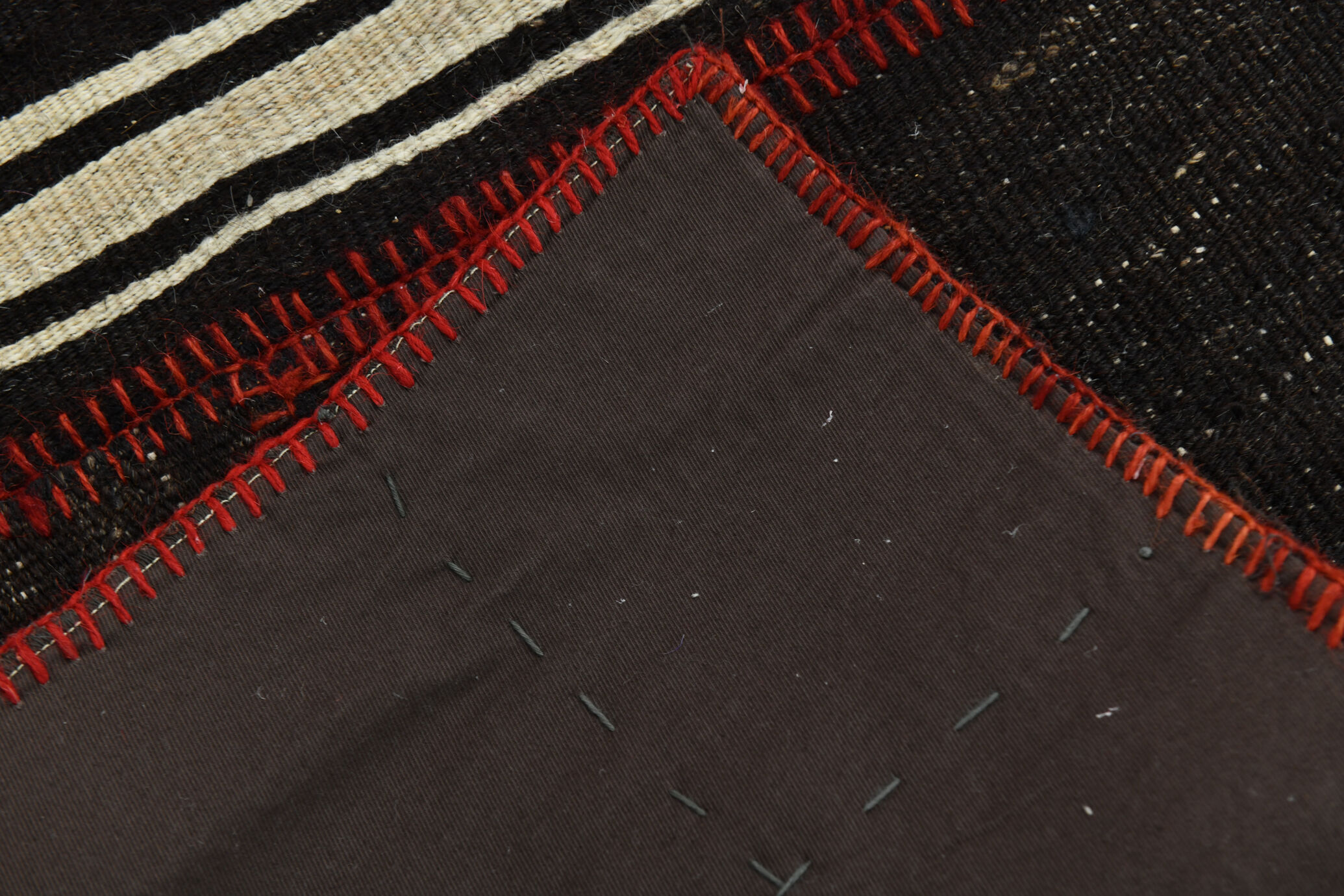 2x8 brown & beige vintage runner rug 66x248cm