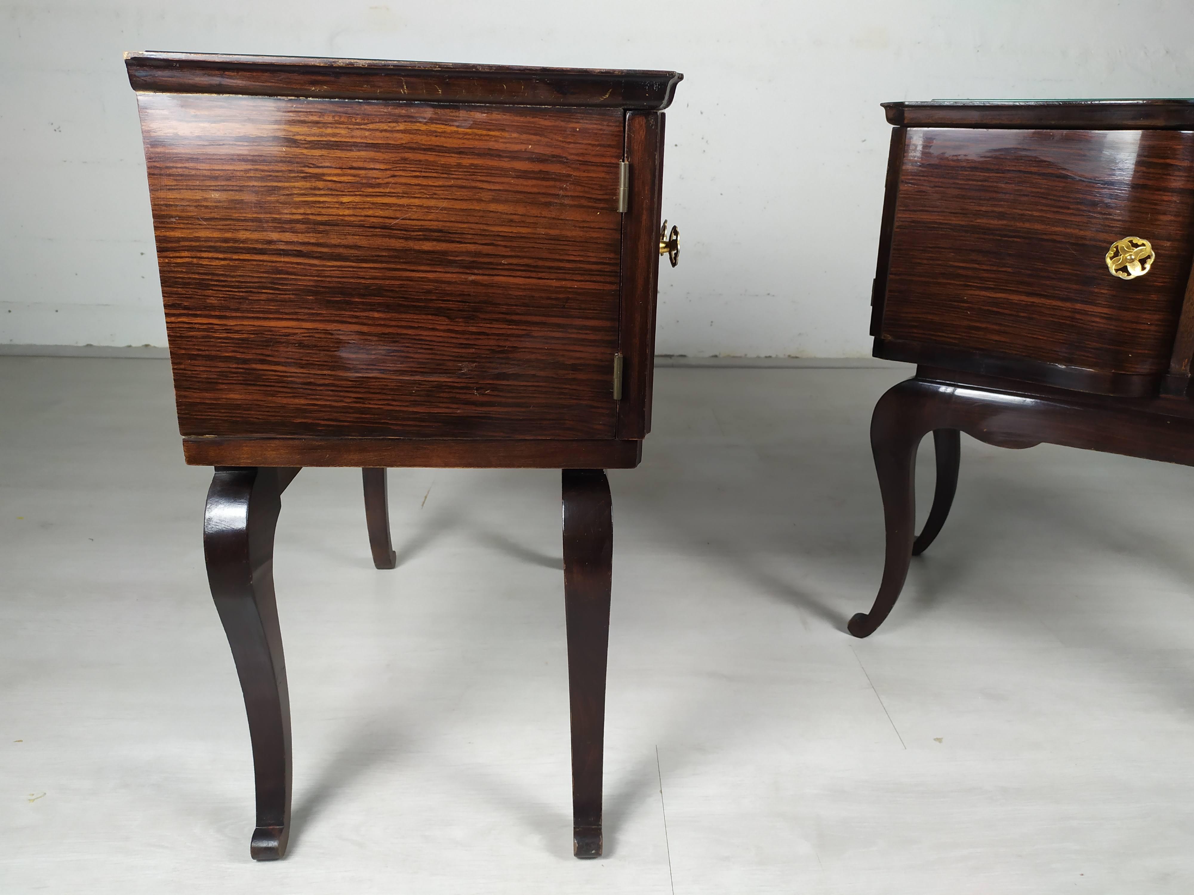 Pair of vintage bedsides
