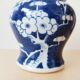 Vase couvert chinois décor Prunus début 20e