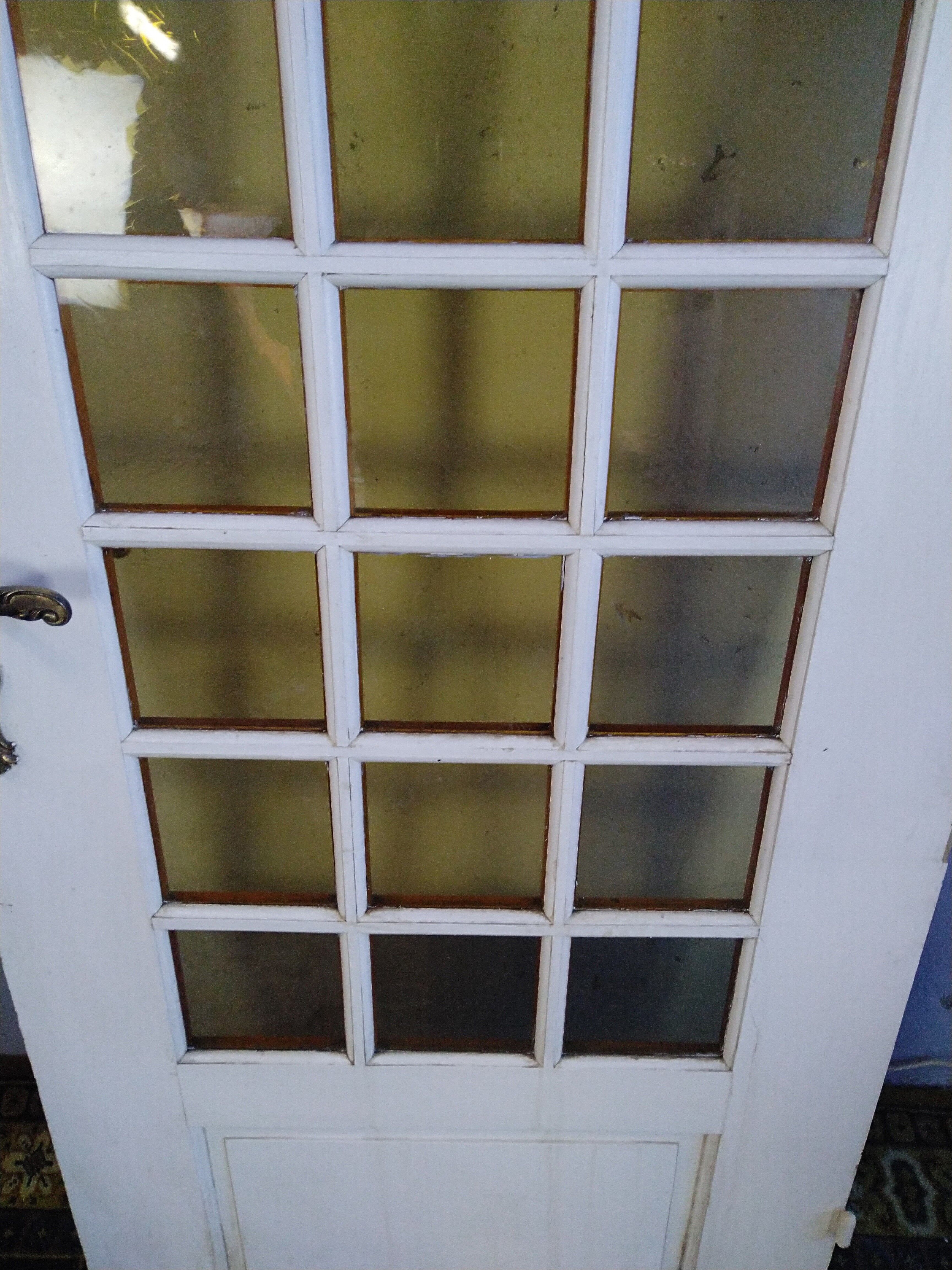 Solid oak glass door