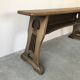 Art and Crafts style organ bench in solid oak.