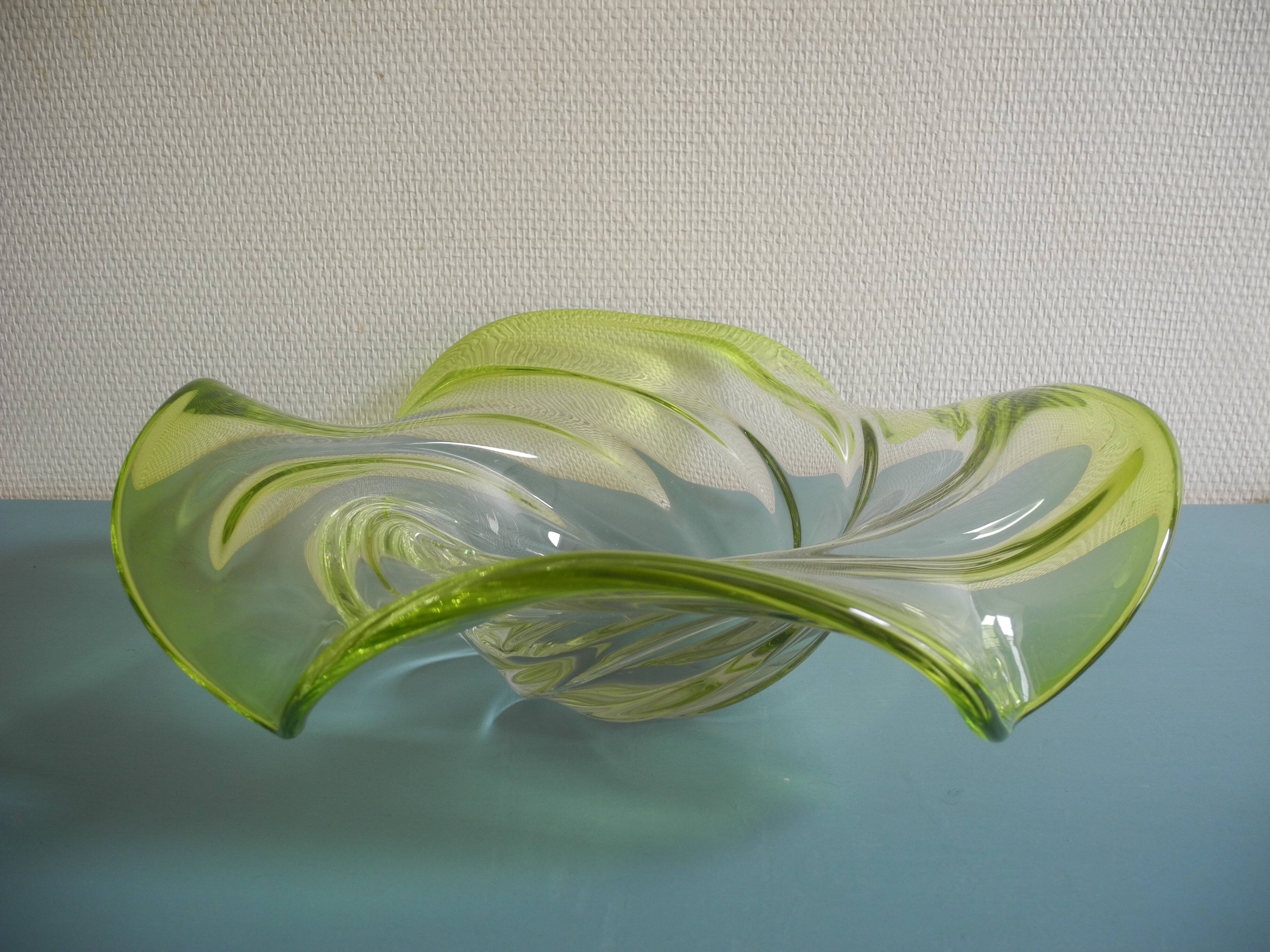 Large crystal art cup vannes deco vintage french crystal cup