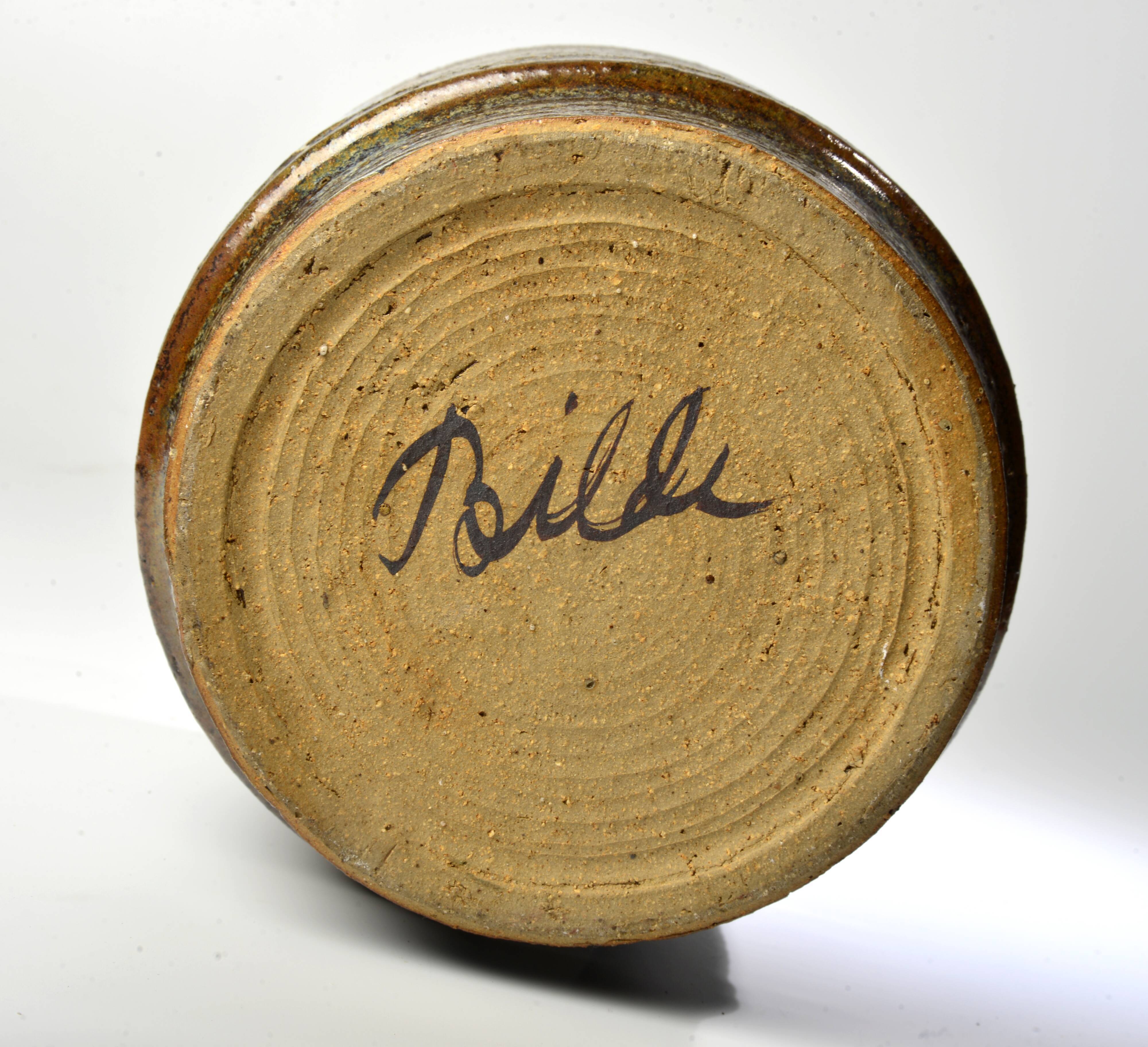 Danish glazed stoneware vase