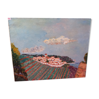 Huile sur toile-paysage Andalousie