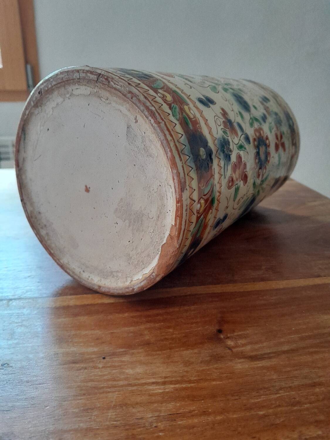 Antique cylindrical vase