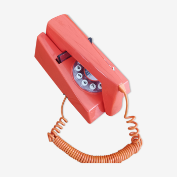 Trimphone sixties mod phone with push button (orange)
