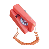 Trimphone sixties mod phone with push button (orange)