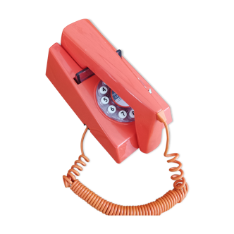 Trimphone sixties mod phone with push button (orange)
