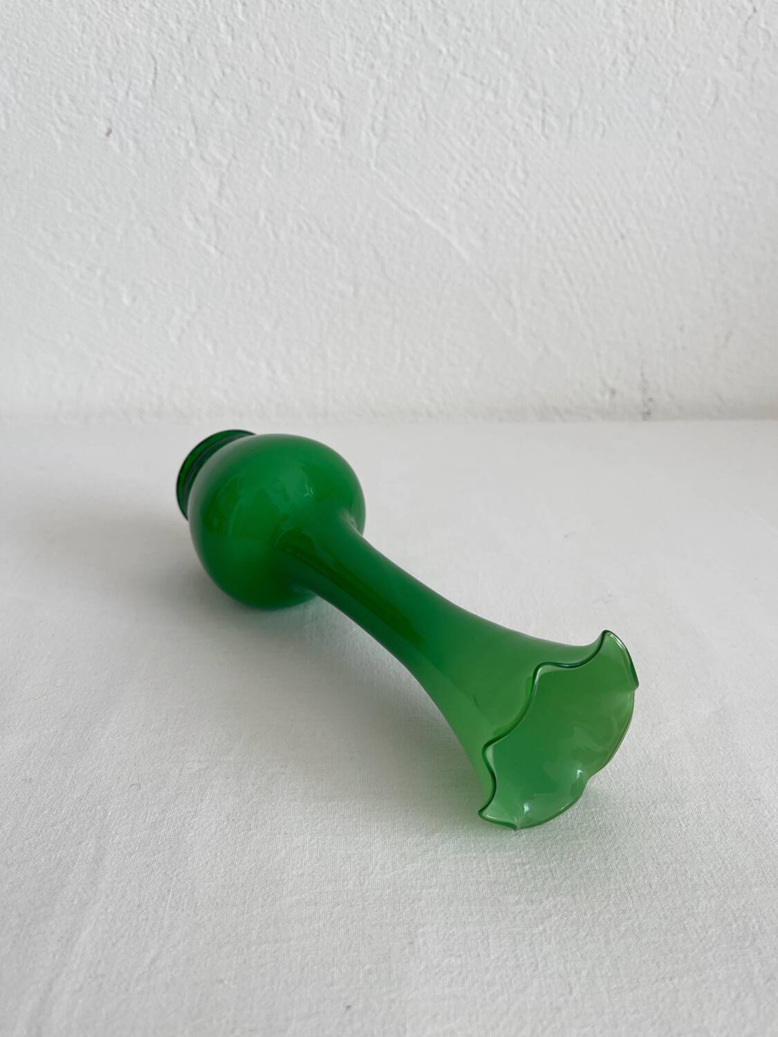 Vintage green opaline soliflore vase