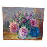 Bouquet of peonies signed Lacas