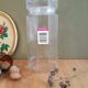 Large octagonal hermetic jar luminarc France vintage