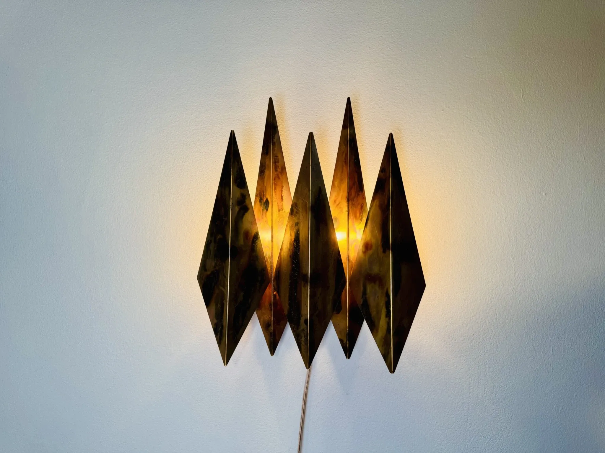 Model 5160 Brutalist Wall Light By Svend Aage Holm-Sørensen For Holm-Sørensen & Co, Denmark, 1960S