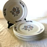 6 dessert plates from St Amand, "Sologne" model, in very good condition