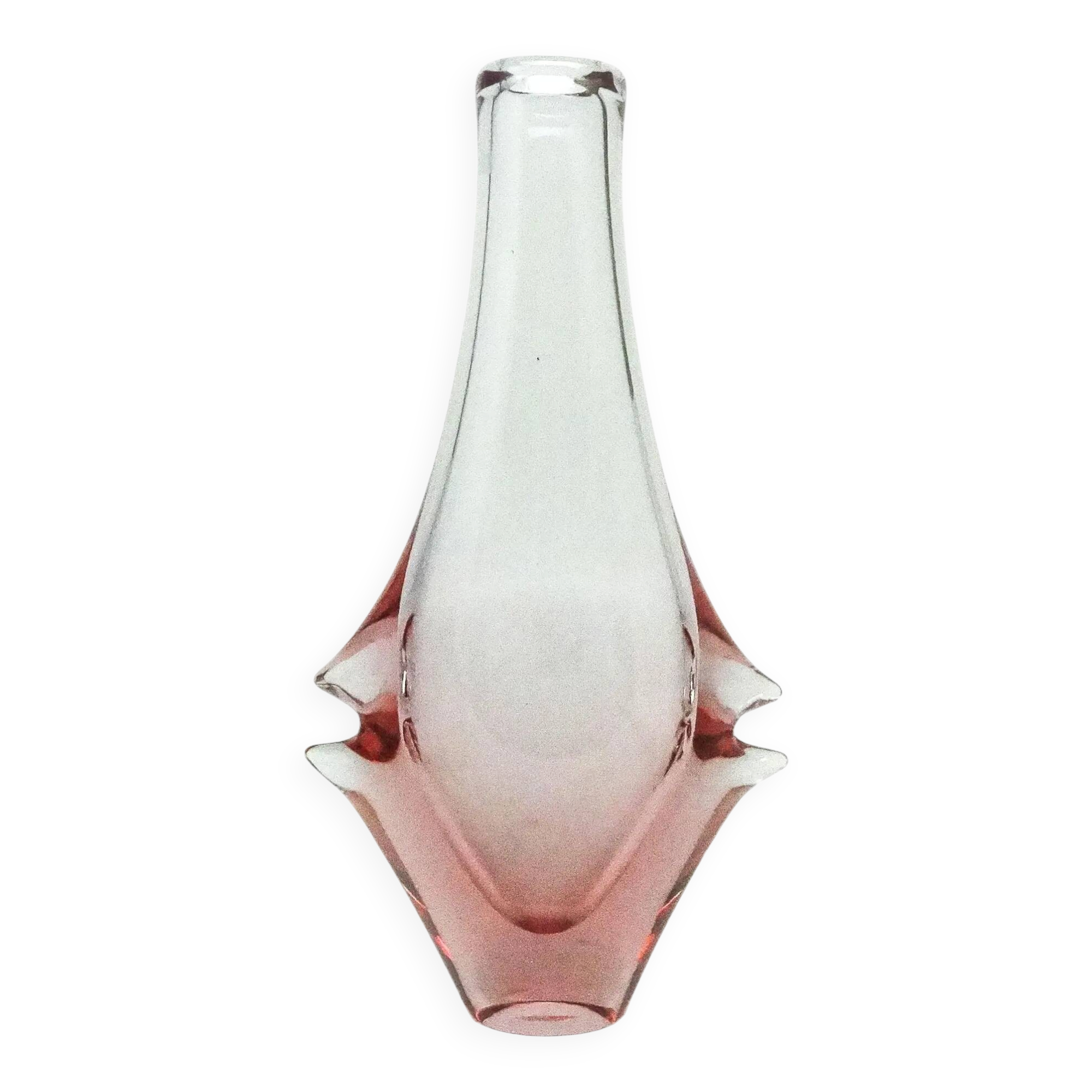 Mid-century modern vase, glass, Czechoslovakia, 1950s