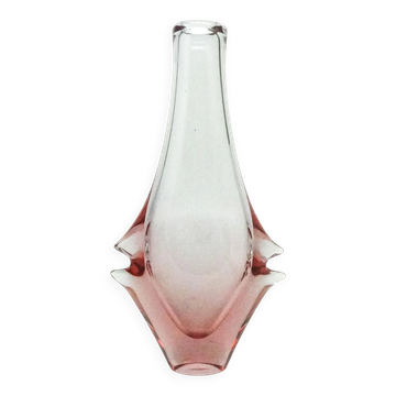 Mid-century modern vase, glass, Czechoslovakia, 1950s