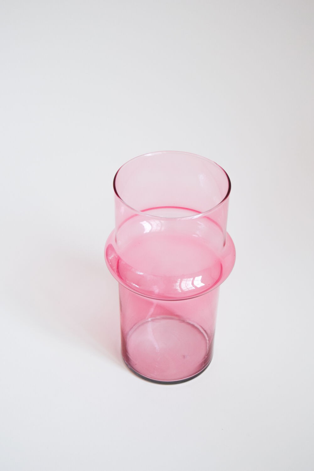 Pink glass vase