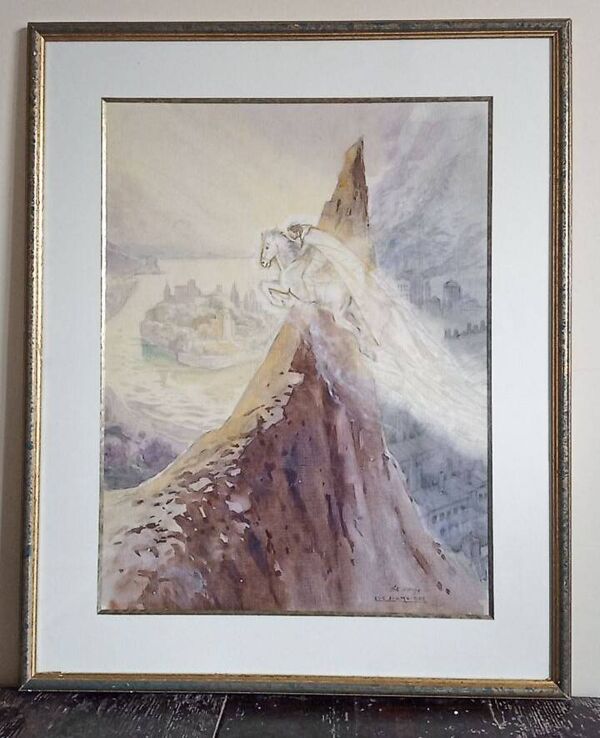 Luc Barbier (1903-1989) aquarelle - 62,5 x 48 cm