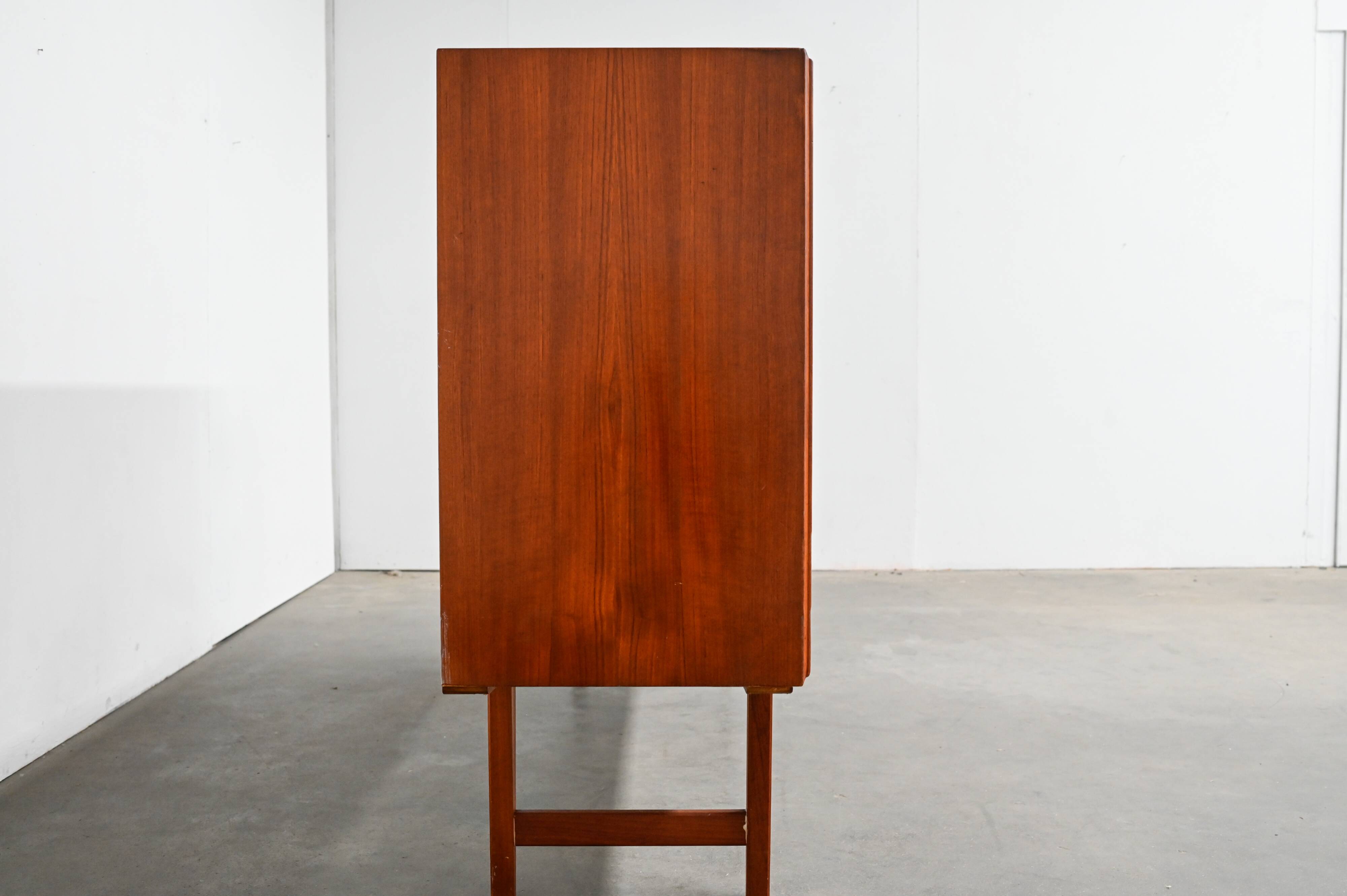 Danish teak enfilade – vintage Scandinavian sideboard 196 cm