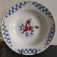 Set of 2 soup plates, Henri model, blue and red flowers Lunéville