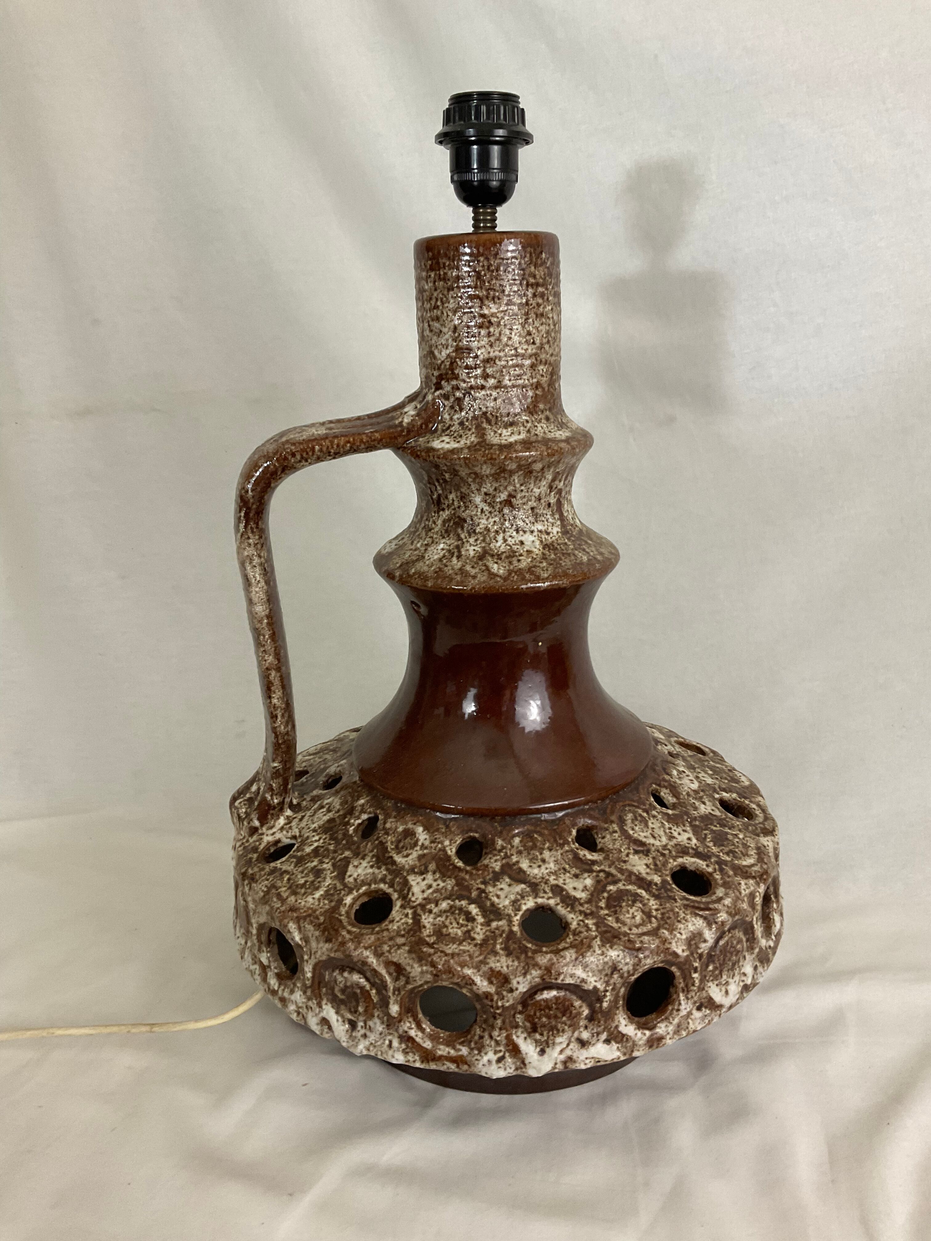 Floor table lamp Ceramic from the 60s 70s