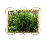 Hollywood Regency Beveled Mirror in Gold Anodized Aluminum