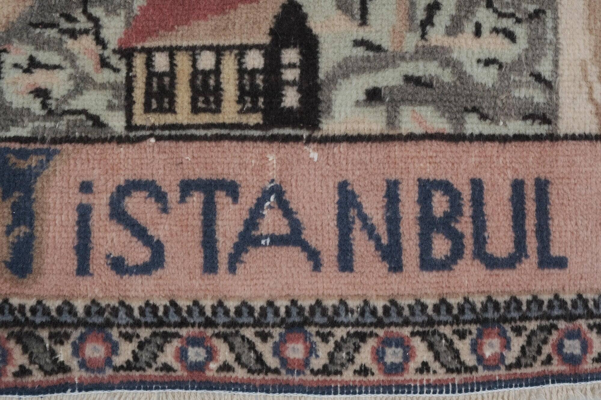 Vintage handmade Turkish rug 130x155 cm