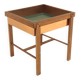 Scandinavian oak and metal planter, Sweden, 1960