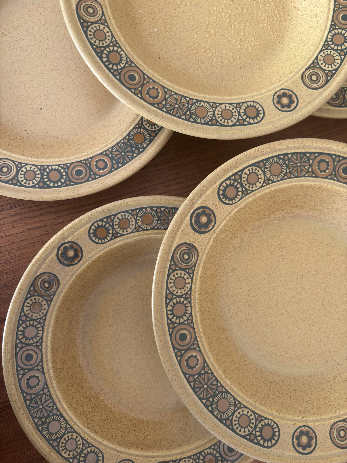 6 assiettes creuses Kiln Craft Bacchus | Grès anglais Staffordshire