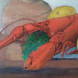 still life painting with lobster