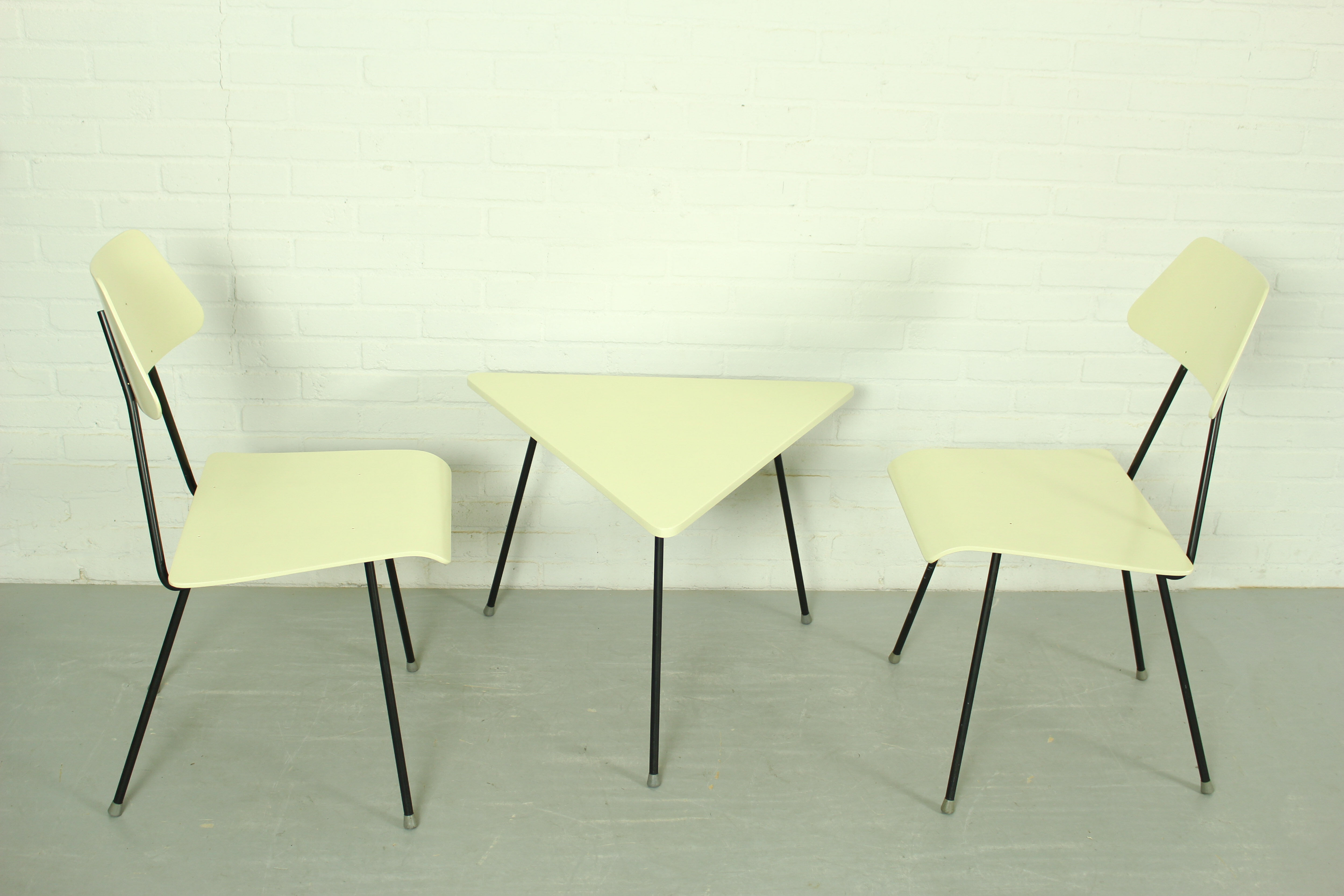 Rob Parry and Emile Truijen Bed, Chair and Nightstand for Dico series "Kamer 56", 1950s