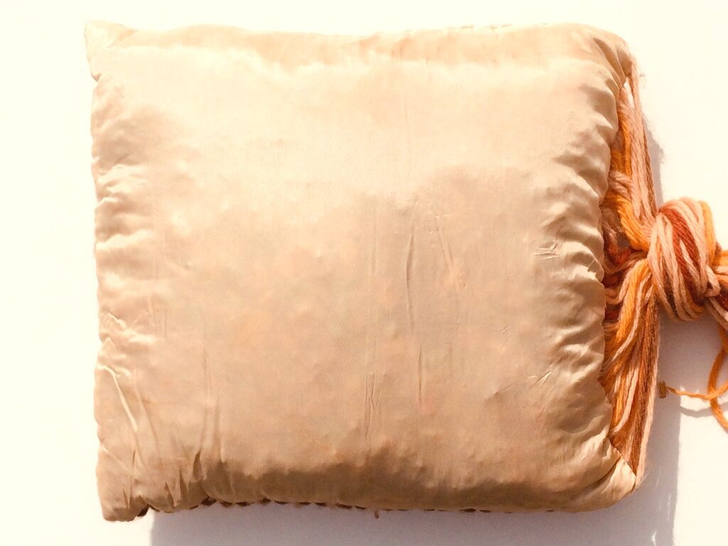 Vintage 70s knit cushion