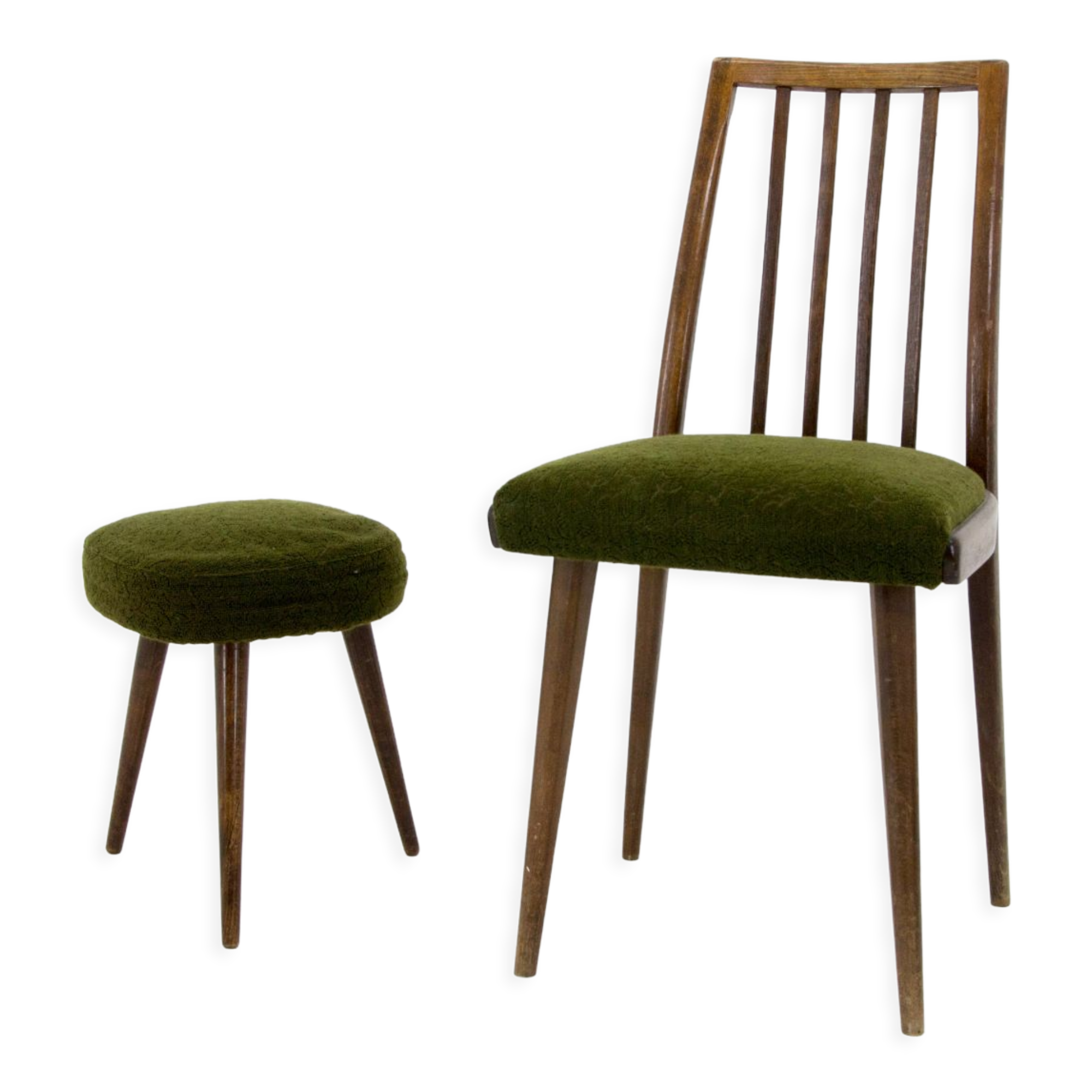 Set of Chair and Stool, Czechoslovakia, 1960s