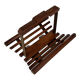 Modernist Oak Magazine Rack, 1970s