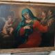 huile sur toile ancienne représentant la Vierge en deuil - époque baroque