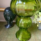 Green glass vase