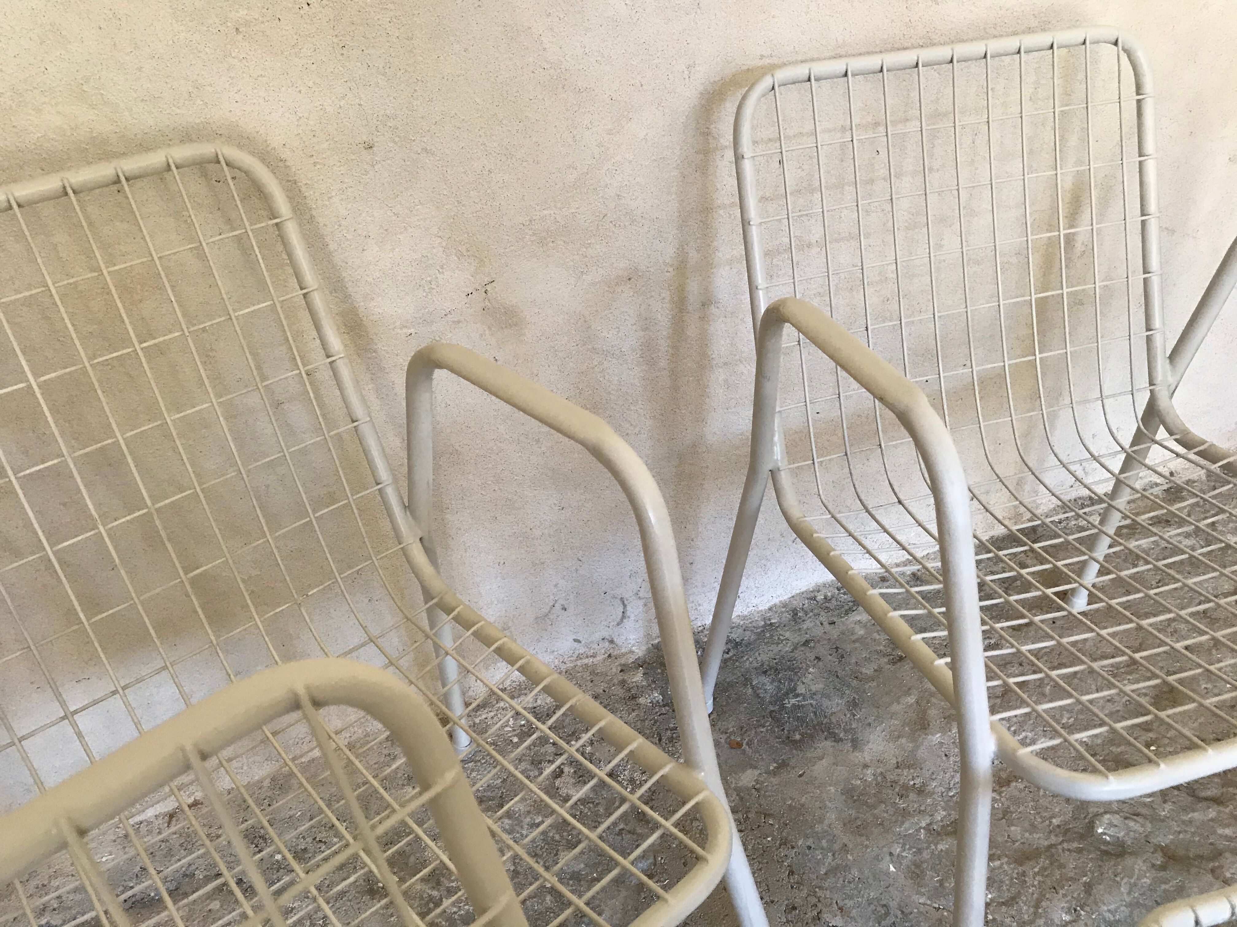 Lot of 4 chairs Emu vintage garden 1960-80's