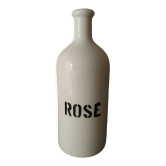 Bouteille en céramique, lettrage en creux " Rosé "