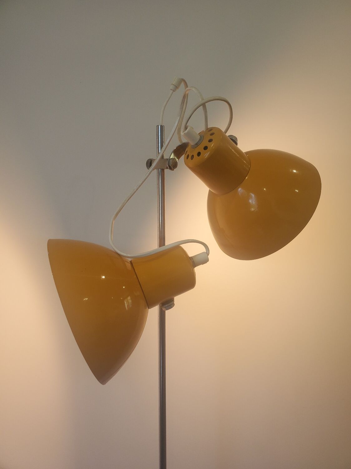 Yellow 70s floor lamp
