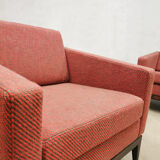 Midcentury design cubic armchairs lounge club chairs Theo Ruth Artifort set of 2
